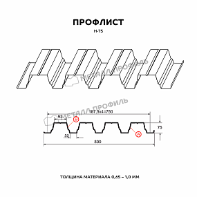 Профнастил Н-75