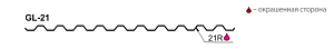 Кровельный профнастил ГЛ-21R